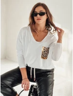 GLAMZONE dámská halenka oversize s potiskem bílá FashionStreet RY2683