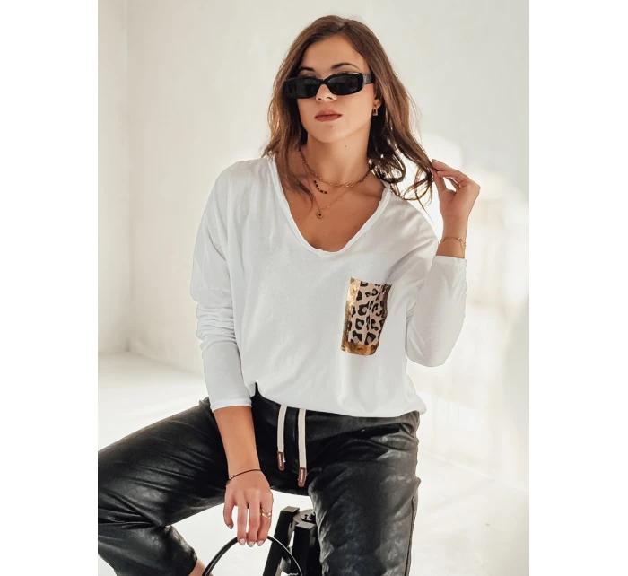 GLAMZONE dámská halenka oversize s potiskem bílá FashionStreet RY2683