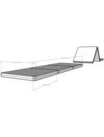 SKLÁDACÍ GYMNASTICKÁ MATRACE ŠEDÁ 180CM BENCHK