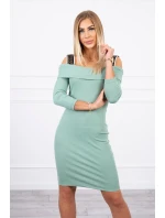 Šaty se širokými ramínky tmavě mátové Šaty se širokými ramínky tmavě mátové