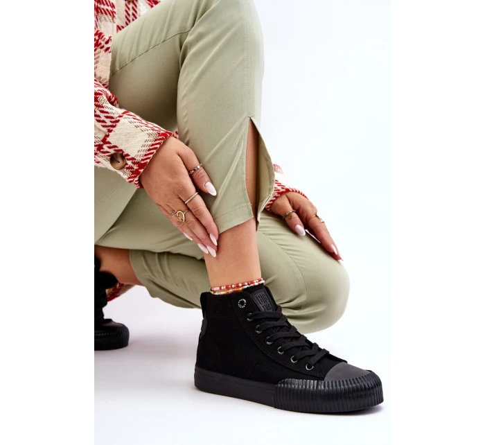 Dámské vysoké tenisky Big Star Černé model 21610389 - Big Star Shoes Dámské vysoké tenisky Big Star Černé model 21610389 - Big Star Shoes