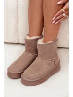 Dámské sněhule z přírodního semiše na platformě béžové model 21709747 - Boto Dámské sněhule z přírodního semiše na platformě béžové model 21709747 - Boto