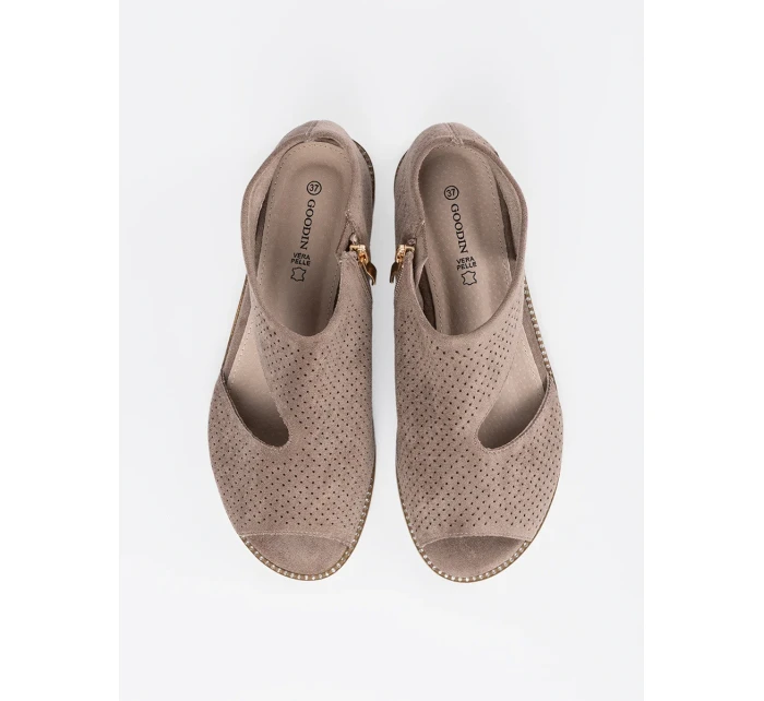 Praktické sandály model 21144075 dámské na plochém podpatku - GOODIN