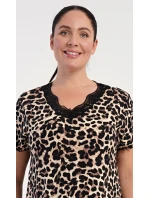 Dámská noční košile s krátkým rukávem model 21943671 - Vienetta Dámská noční košile s krátkým rukávem model 21943671 - Vienetta