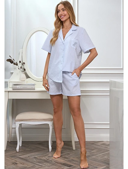 Pyžamo L&L 2613 po celé délce na zip S-XL