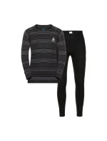 Odlo dětská souprava spodního prádla dlouhá ACTIVE WARM ECO SET velikost 152cm černá a šedá