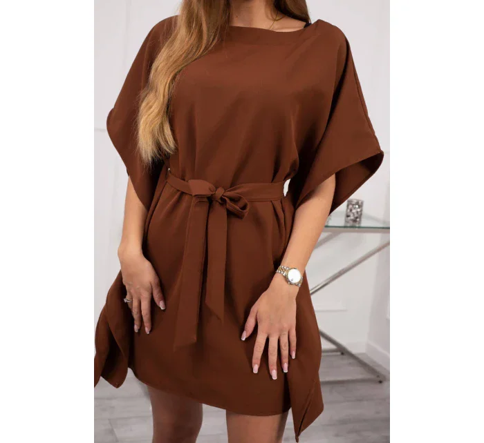 Oversize hnědé netopýří šaty