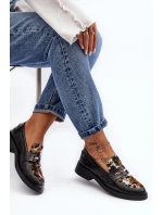 Kožené Ženy Mokasíny Maciejka 06250-01 Černá