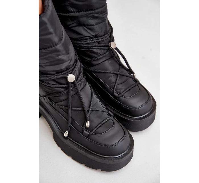 Dámské Sněhule Na Platformě A Plochém Podpatku Černé model 21679746 - Boto Dámské Sněhule Na Platformě A Plochém Podpatku Černé model 21679746 - Boto