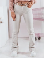 Dámské džínové kalhoty FLAREJOY light beige FashionStreet UY2367