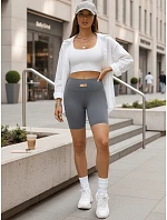 Spodenki damskie z wysokim stanem niebieskie model 22221808 - FashionStreet
