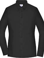 Daiber JN 1371 Popelínová halenka slim fit s dlouhým rukávem 02.1371 black