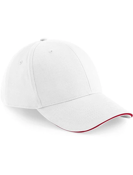 Beechfield B 20 6 panelová sandwich kšiltovka "Athleisure" 53.0020 white/classic red Beechfield B 20 6 panelová sandwich kšiltovka "Athleisure" 53.0020 white/classic red