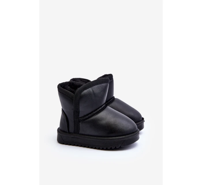 Dětské zimní boty s podšívkou z kožešiny černé Benigna Dětské zimní boty s podšívkou z kožešiny černé Benigna