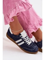 model 22026489 Semišové Nízké Dámské Tenisky Tmavě Modré - Zazoo