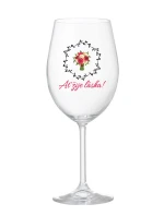 AŤ ŽIJE LÁSKA! - čirá sklenice na víno 350 ml