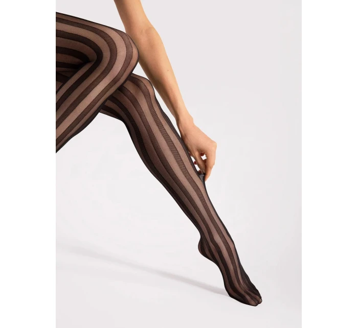 Dámské punčochové kalhoty G 6109 Raya 20 den Černá vzor - Fiore