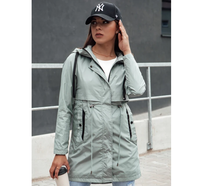 Dámská přechodná bunda parka s kapucí zelená Dstreet model 21979102 - FashionStreet