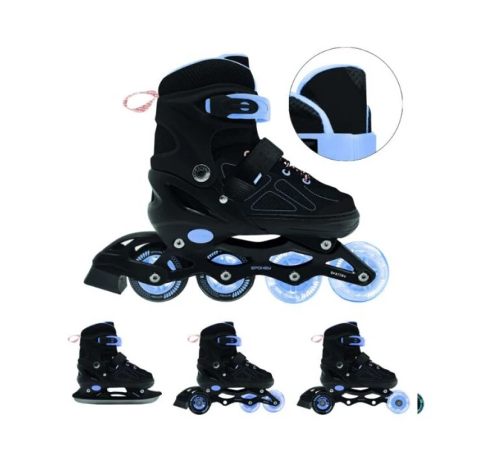 Spokey Quattro 4IN1 inline brusle SPK-943428 velikost 30-33BK/VT