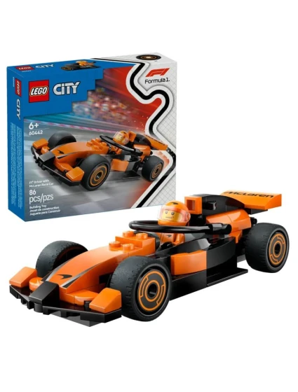 LEGO CITY 60442 Řidič F1 a vůz McLaren LEGO CITY 60442 Řidič F1 a vůz McLaren