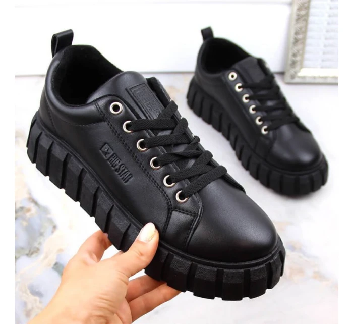 Big Star W INT1919 černé boty na platformě Big Star W INT1919 černé boty na platformě