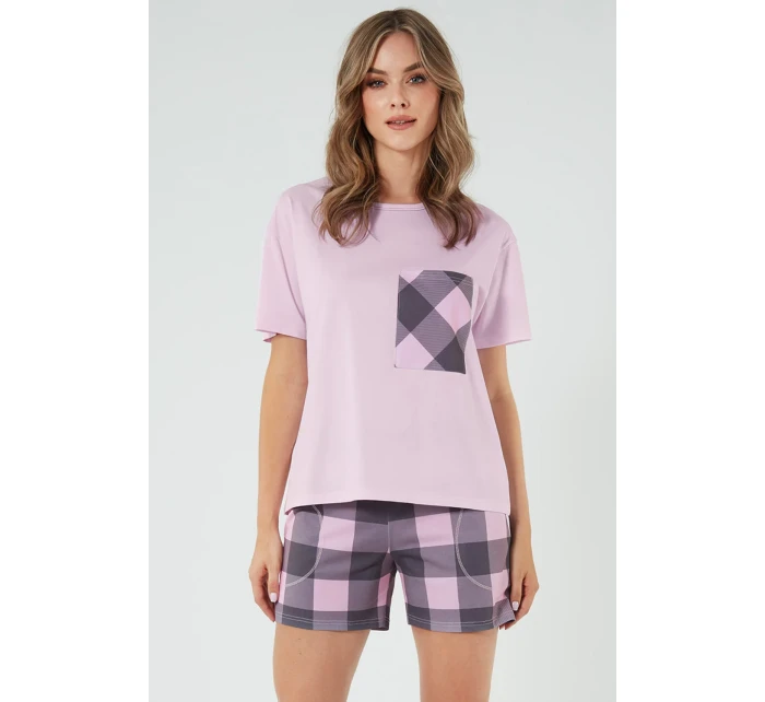 Italská móda Kayo crêpe barva:růžová/potisk Italská móda Kayo crêpe barva:růžová/potisk