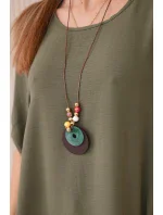 Sada halenky + kalhot s přívěskem khaki Sada halenky + kalhot s přívěskem khaki