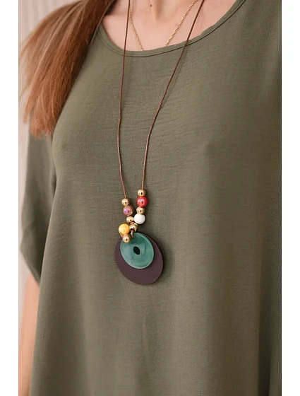 Sada halenky + kalhot s přívěskem khaki