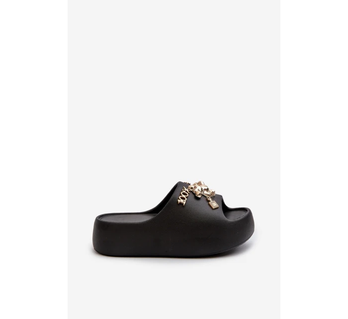 Dámské lehké pěnové žabky s ozdobami Černé model 21665939 - Boto