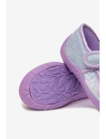 Balerínky Dětské Pantofle Zapínací Na Suchý Zip Ledové království Modré Olivessa