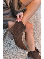 Nakopávací dámské kožené boty z přírodního semiše čokoládové Beretta Nakopávací dámské kožené boty z přírodního semiše čokoládové Beretta