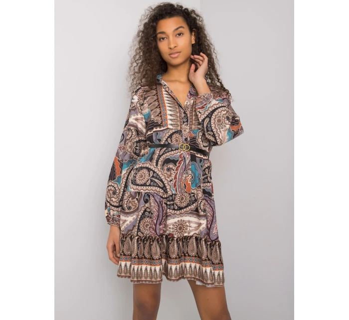 Šaty DHJ SK 15053.61 černá a béžová