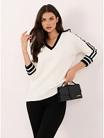 Sweter IR SW model 22404412 biało czarny - FPrice Sweter IR SW model 22404412 biało czarny - FPrice