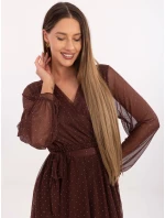 Sukienka MI SK model 21768454 brązowy - FPrice Sukienka MI SK model 21768454 brązowy - FPrice