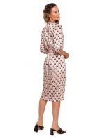 M668 Zavinovací šaty s potiskem - model 1 M668 Zavinovací šaty s potiskem - model 1