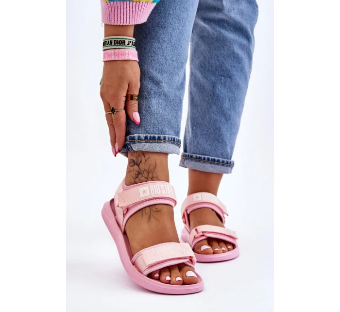 Dámské Sportovní Sandály Big Star LL274729 Růžové Dámské Sportovní Sandály Big Star LL274729 Růžové