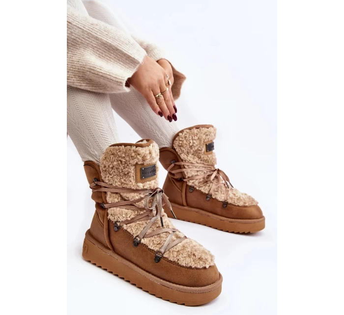 Vodotěsné boty na platformě D.Franklin Hnědá Vodotěsné boty na platformě D.Franklin Hnědá