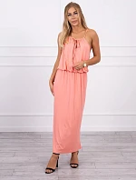 Boho šaty 8893 lososová - Kesi