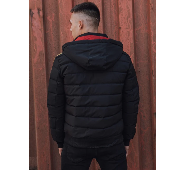 Pánská prošívaná zimní bunda s kapucí černá Dstreet model 21980290 - FashionStreet Pánská prošívaná zimní bunda s kapucí černá Dstreet model 21980290 - FashionStreet