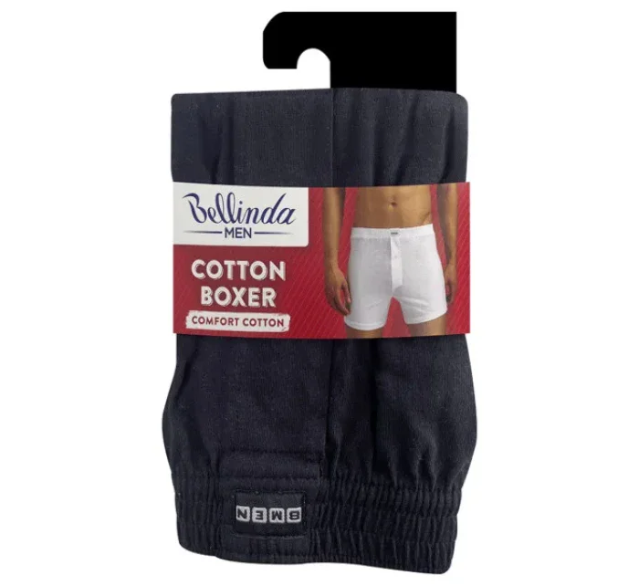 Volné pánské bavlněné boxerky COTTON BOXER - BELLINDA - černá Volné pánské bavlněné boxerky COTTON BOXER - BELLINDA - černá