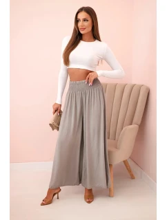 Dámské viskózové kalhoty s elastickým pasem fango