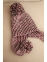 Dámská čepice ušanka Emma K343 pudrově růžová Dámská čepice ušanka Emma K343 pudrově růžová