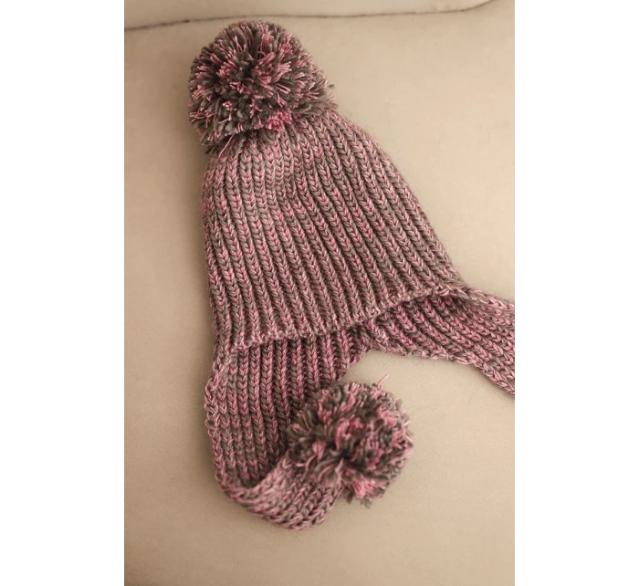 Dámská čepice ušanka Emma K343 pudrově růžová Dámská čepice ušanka Emma K343 pudrově růžová