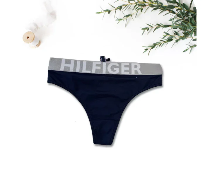 Dámská tanga UW0UW00504 modro-šedé - Tommy Hilfiger