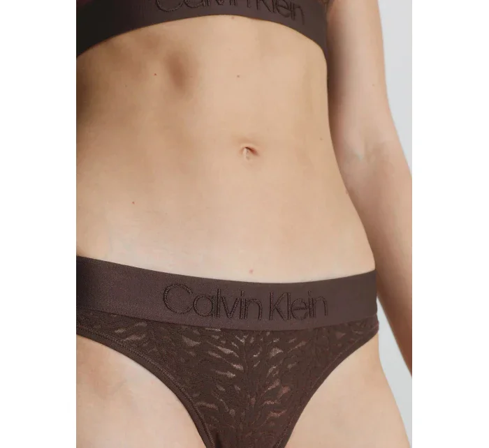 Dámská tanga  tm. hnědé  model 19060375 - Calvin Klein