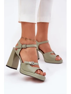 Sandály na podpatku model 212825 Step in style