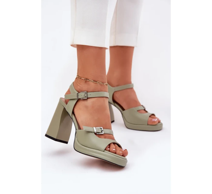 Sandály na podpatku model 212825 Step in style Sandály na podpatku model 212825 Step in style