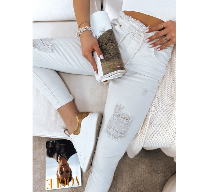 Dámské džínové kalhoty MAYO light beige FashionStreet UY1378