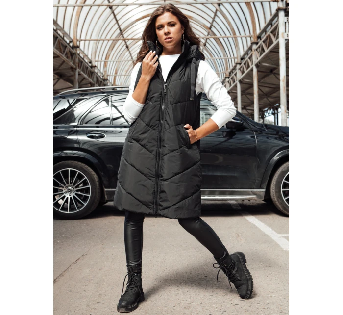 Dámská dlouhá vesta černá Dstreet model 21979998 - FashionStreet