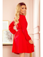 Červené dámské šaty s dekoltem model 14642984 - numoco